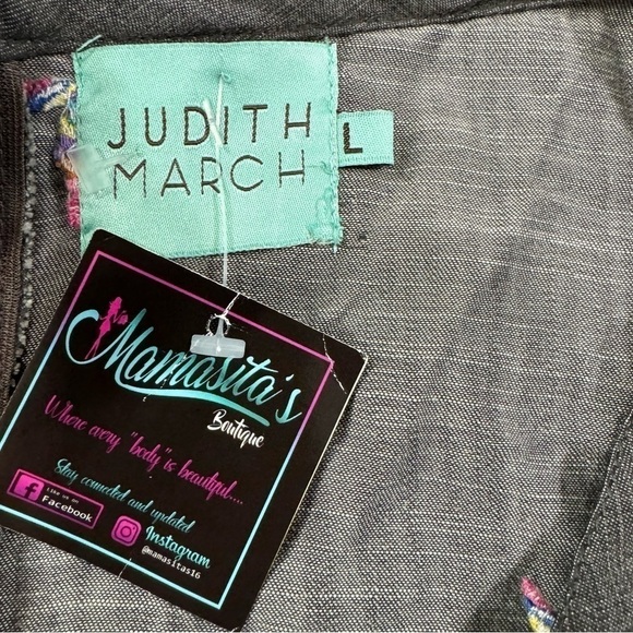 Anthropologie Judith March Chambray Romper Shorts sz L NEW Size L NEW #C416 - Picture 11 of 13